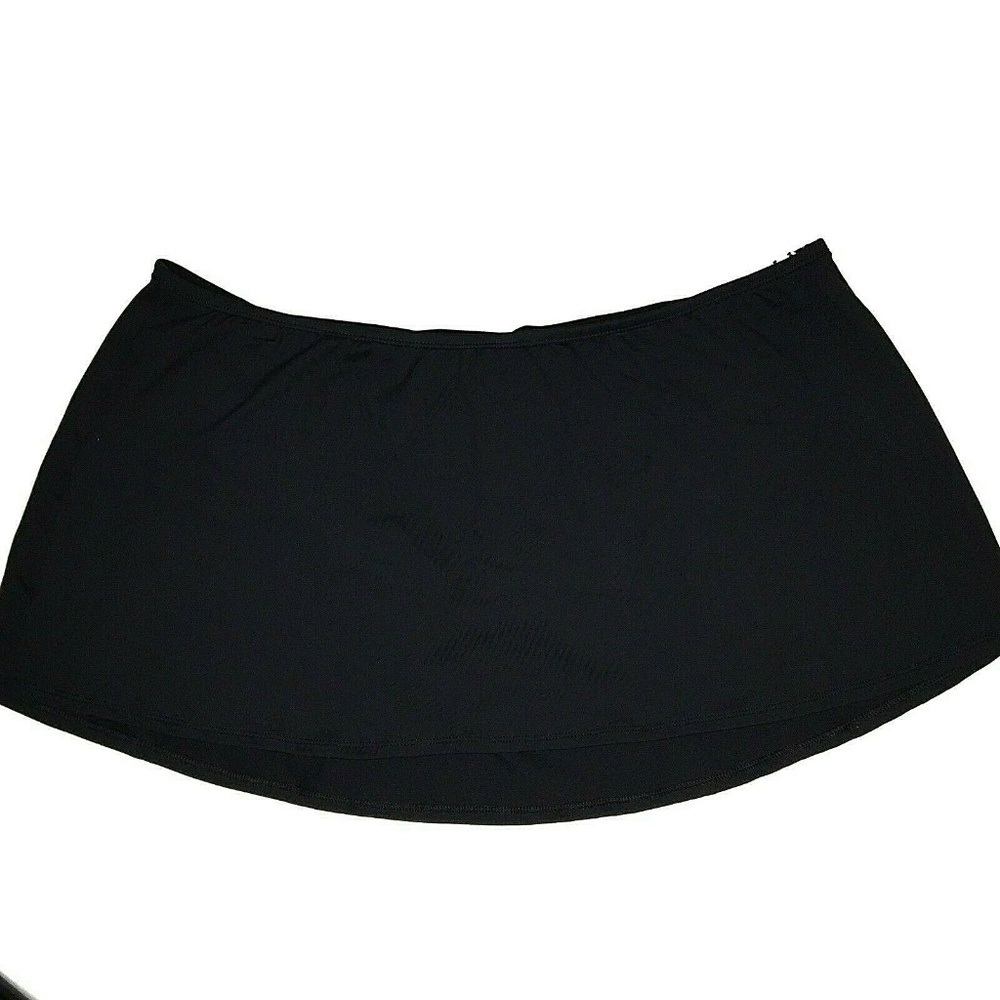 Chaps Swim Skirt Plus Size 22W Black NWOT